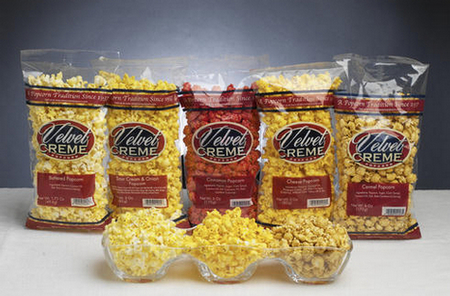 Velvet Creme Popcorn snack bags